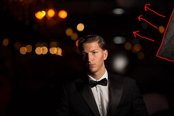 Nikola Trifunovic lit by single soft box aimed upwards