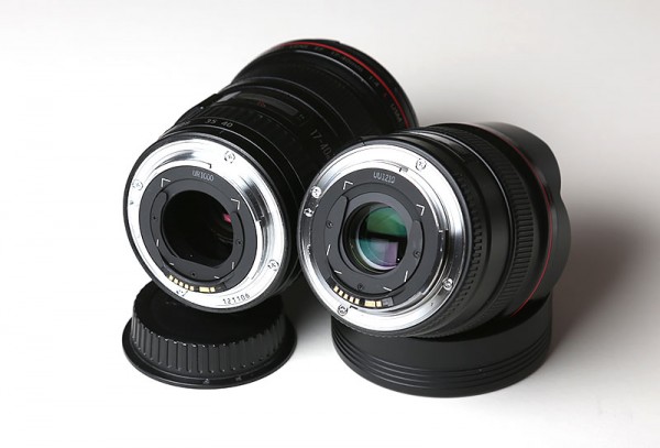 Canon lenses with gel filter holder