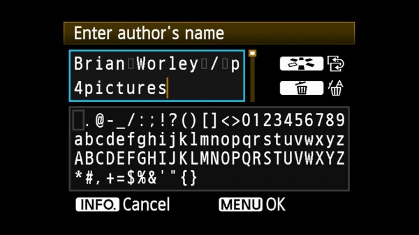 Setting the author's name Setting the author's name