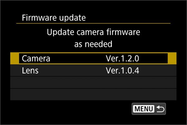 EOS R6 & RF 85mm F2 firmware