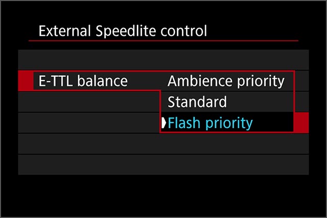 E-TTL balance - flash priority