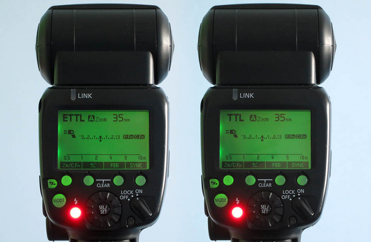 E-TTL and TTL flash metering